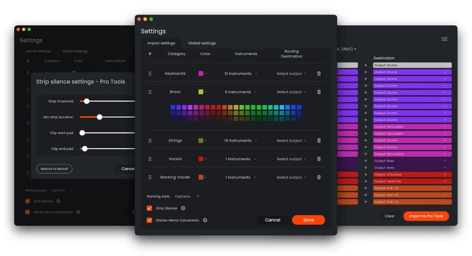 Automate mix prep and save hours in the studio with Forte! Import, your new DAW co-pilot